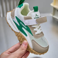 2025 primavera Velcro compañeros de clase niños nuevas zapatillas de deporte de malla transpirable ligera niñas papá zapatos corriendo. - details 0