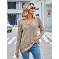 Polo de moda para mujer, camiseta informal de manga larga para primavera y otoño, elegante para mujeres jóvenes - details 3