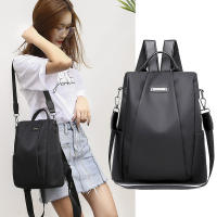 Mochila de viaje lona Oxford impermeable para Mujer, Bolso hombro Doble antirrobo nylon, a - details 1
