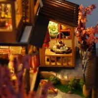 Kit de bricolaje de casa de muñecas de madera en miniatura con muebles, casa japonesa con jardín - details 2
