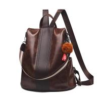 Mochila clásica de cuero sintético suave para mujer, Bolso multiusos a prueba de robo, versión coreana, novedad, envío directo - details 3
