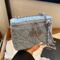 Nuevo bolso de mezclilla para mujer Xiaoxiangfeng diamante cadena caja temperamento versátil bolso de hombro bolso versátil de moda - details 2