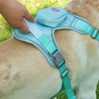 Arnés reflectante para perro, chaleco ajustable, correa de pecho para perro antidesprendimiento, transpirable con mochila, conjunto de arnés y correa para perro al aire libre - details 2