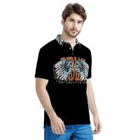 Polo de manga corta con solapa para hombre, deportivo, con elementos de bandera americana, cómodo y a la moda - details 3