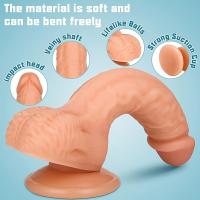 Consolador realista de carne enorme de 8 pulgadas - Textura de piel realista, silicona líquida gruesa con ventosa potente - Juguetes sexuales para adultos para parejas, hombres y mujeres - details 4