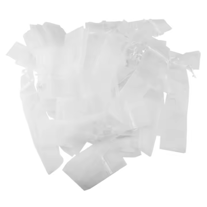 Paquete de 100 bolsas plegables de Organza con cordón para abanico de mano, bolsa de bolsillo plegable para abanico, bolsas de regalo para recuerdo de fiesta de boda al aire libre - 1