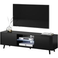 Mueble TV Suspendido/Mesa TV/Mueble para Salón (100 cm, sin LED, Roble Dorado/Negro Brillante) - details 12