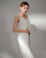Ramo de novia hecho a mano, flor de boda, perlas completas, marfil y blanco, 100% - details 2