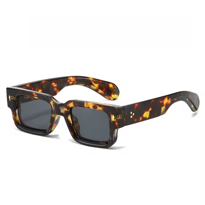 Gafas de sol cuadradas de color naranja de alta calidad a la moda para mujeres y hombres 2025, gafas de sol gruesas, gafas clásicas. - 1