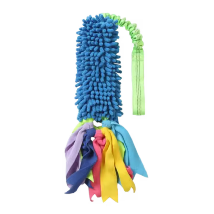 Juguete colorido para masticar mascotas, divertido juguete interactivo de peluche para perros chirriante con sonido, cuerda resistente a la dentición, juguete para perros medianos y grandes - 1