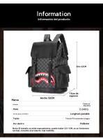 Mochila de Cuero PU para hombres, Mochila Unisex Impermeable para Ordenador Portátil, Regalo para hombres, Para los estudios, viajes o trabajo - details 8