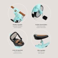 Bebé 5 en 1 Interbaby. |   Bicicleta Niños Desde 1 Año hasta 5 años |   De triciclo a bicicleta con o sin pedales |   Adaptable y transformable |   Verde - details 2