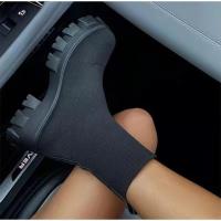 Zapatillas de mujer, botines tipo calcetín sin cordones, talla grande, , nuevas - details 3