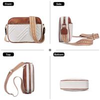 Nuevo estilo, bolso bandolera pequeño con múltiples cremalleras para mujer, correa ancha, billetera para teléfono móvil, bolso de hombro de PU - details 4