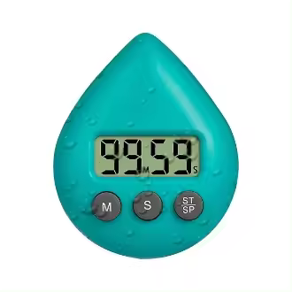 Temporizador de ducha silencioso que funciona con pilas, temporizador digital resistente al agua, temporizador bonito de tamaño pequeño G [kk] - 1