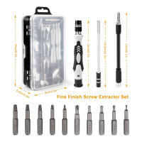 Llave de destornillador 122 en 1 Conjunto de precisión magnética Destornilladores Torx Herramientas manuales para reparación de teléfonos móviles Hex Bit Mango Peligros normales Estilo de cabeza hexagonal Usado para bricolaje en el hogar - details 2