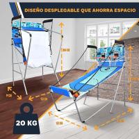 juego baloncesto, Marcador LED digital, Plegable, Para niños y Adultos, Ideal para interiores y exteriores - details 14
