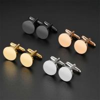Gemelos blancos redondos de acero inoxidable pulido con espejo para hombre, accesorios de vestir, joyería DIY, 15mm/18mm/120mm, venta al por mayor, - details 0