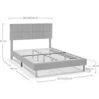 Estructura de cama tapizada de 30 cm, base para colchón, somier de láminas de madera, montaje sencillo - details 16
