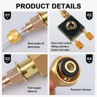 Adaptador de cilindro de propano para acampar al aire libre, conector de horno de tanque, accesorios de acoplador, estufa, llenado de gas - details 2