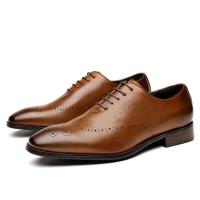 2025 Moda de talle alto de cuero estilo casual para caminar para hombres zapatos de vestir de boda, fiesta y oficina - details 5