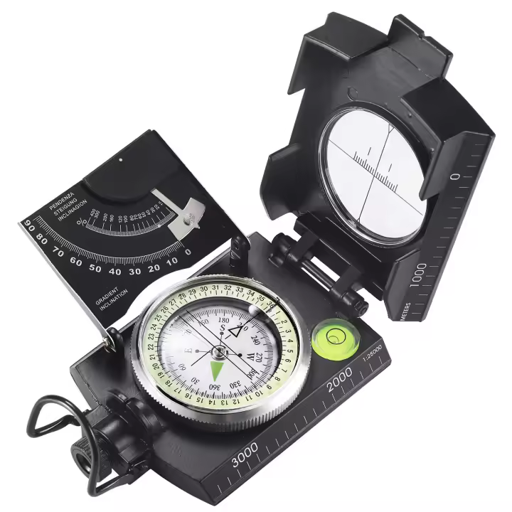 Brújula de mapa de avistamiento ProSight con declinación ajustable - Brújula de placa base de orientación ligera para senderismo - 1