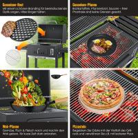 Parrilla de Carbón Grande con Carrito Asador BBQ de Acero Inoxidable con Termómetro - details 25