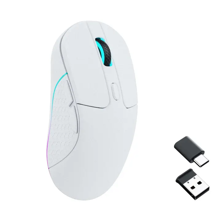 Keychron-ratón óptico inalámbrico M3, dispositivo con cable tipo C, 2,4 GHz y Bluetooth - 1