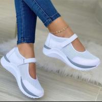 Zapatillas de Mujer de Tejido Grueso Estilo Redondo en la Punta Talla Grande 36-43 con Rejilla - details 1