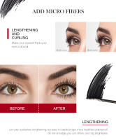 Mascara de Seda 3D O.TWO.O Duradera, Impermeable, Alta Definición, Pestañas de Longitud Aumentada - details 1
