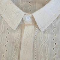 Camisas para hombres albaricoque guapo solapa hombres blusa vacaciones ahueca hacia fuera la moda Sexy hombres ropa masculina malla camisas de manga larga - details 2