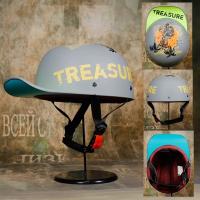 Casco de motocicleta Retro, protector de cabeza de media cara, Estilo Vintage - details 4