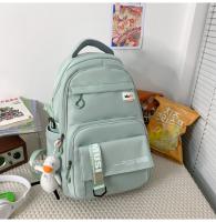 Mochila informal de gran capacidad nueva versión coreana pequeña mochila fresca y de moda Mochila japonesa simple de color sólido - details 45
