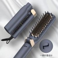 Peine de pelo liso plegable de doble uso para rizar y alisar, peine para rizar el cabello con iones negativos que regula la temperatura - details 2