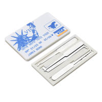 KAK 5 piezas Juego de ganzúas para tarjetas de crédito Herramientas de cerrajería Llave de tensión Ganchos extractores de llaves rotas de acero inoxidable Juego de herramientas portátil - details 1