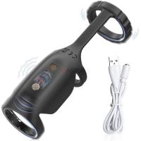 Empaque privado Anillo vibrador sexy para hombres Retraso de la eyaculación Masajeador masculino Estimulación del punto G del clítoris Juguetes sexuales para parejas - details 2