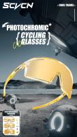 Scvcn-Photochromic Cycling Sunglasses for Man Blue Outdoor Sports Bike Glasses MTB Fishing Glasses Bicycle Goggles UV400 2lens - details 0