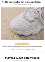 Nuevos zapatos casuales versátiles deportivos, zapatillas para correr de moda con plataforma de malla. - details 4