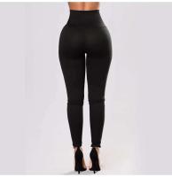 Body elástico de yoga negro de cintura alta para mujer, correa de cintura cerrada, protección de piernas, moda de gimnasio, leggings realzados de cadera - details 6
