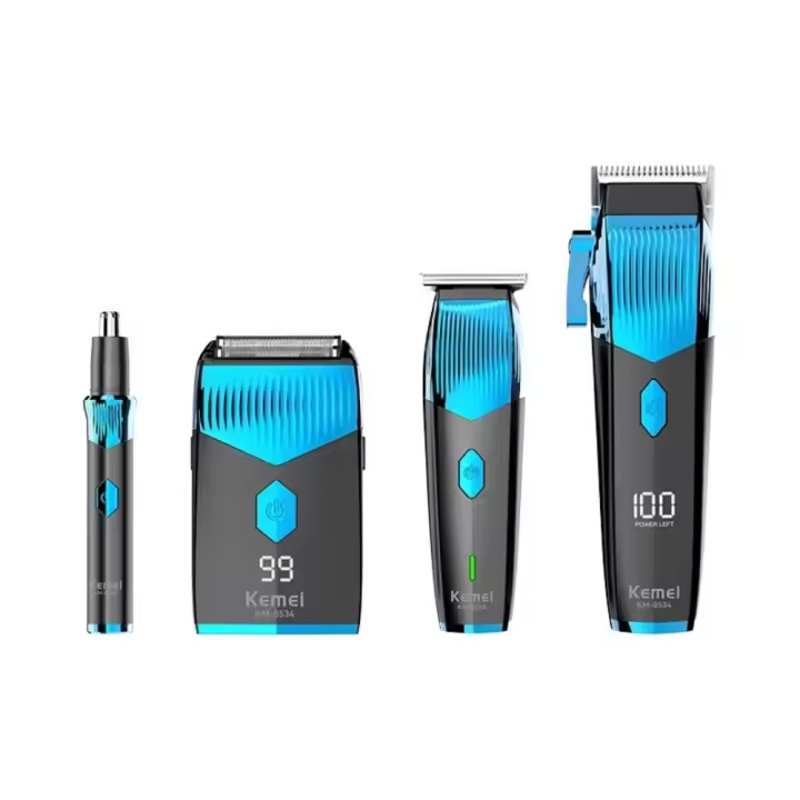 Kemei-cortadora de pelo para hombre, afeitadora, cortador de pelo de los oídos, Kit profesional para cortar el pelo y la barba, maquinilla de afeitar - 1