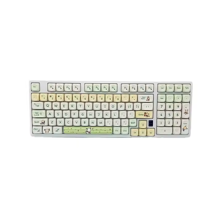 MOA Keycap Pacha Dog 6,25 Eje Satélite Cruzado Teclado Mecánico 87 Sublimación Universal 104 Dibujos Animados Lindo 98（Teclado no incluido) - 1