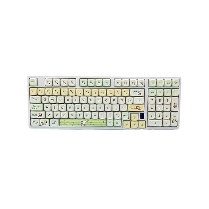 MOA Keycap Pacha Dog 6,25 Eje Satélite Cruzado Teclado Mecánico 87 Sublimación Universal 104 Dibujos Animados Lindo 98（Teclado no incluido) - 1