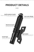 WEST BIKING-minibomba de mano para bicicleta, inflador de aire portátil, ultraligero, de alta presión, Presta Schrader, 110PSI - details 12