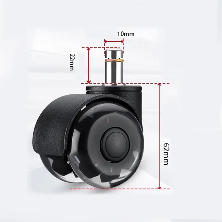 Ruedas de Silla de Oficina de Alta Resistencia M10 5 Packs Rodando Silencioso - 1