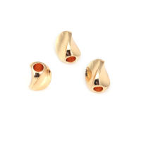 20 piezas, 4,5 MM, 6MM, 18K, Color dorado mate, latón, pulseras trenzadas lisas, cuentas espaciadoras, accesorios de joyería - details 20