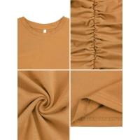 Falda de chaleco informal plisada de manga corta para mujer, Ds de longitud media, moda - details 30