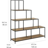 Librería de 4 Estantes 35 x 114 x 78.2 cm Acabado con Efecto de Roble Antes era Movian - details 11