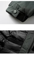 Chaquetas de invierno para hombre, parka gruesa con capucha extraíble, Color sólido, a prueba de viento, Bolsillo grande, novedad de 2024 - details 7