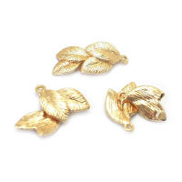Colgantes de Hojas de Árbol de Bronce de 18K Oro Accesorios para Hacer Joyería DIY Estilo China - details 5