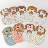 Juego de Baberos de Flor para Bebé 3Pcs Diademas con Lazos Pañuelo de Alimentación de Doble Lado - details 6